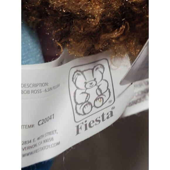 Bob Ross With Paint Brush And Pallette Fiesta Plush 6.5" Stuffed Animal - Picture 9 of 16